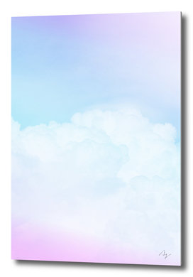 Happy Pastel Clouds | Purple Pink