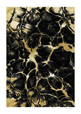 Undefined Gold Black Abstract #1 #decor #art