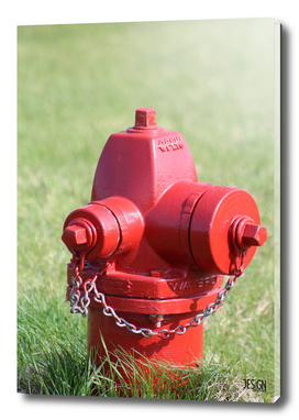 Red Fire Hydrant - Digital Photograph
