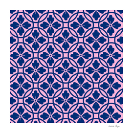 blue floral pattern