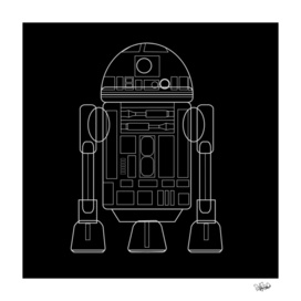 R2D2 black and white