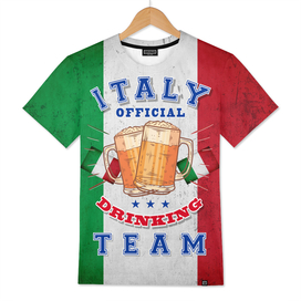 Italy Drinking Team, ITALIA, T-shirt, beer poster