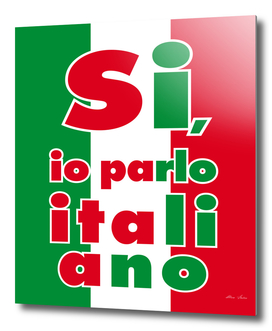 Si io parlo italiano, Yes, I speak italian, Italy poster,