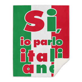 Si io parlo italiano, Yes, I speak italian, Italy poster,