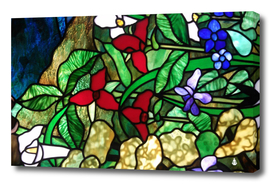 Stained glass art window church