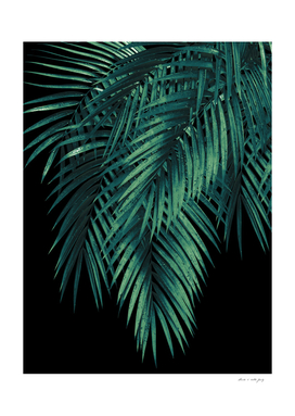 Palm Leaves Green Night Vibes #1 #tropical #decor #art
