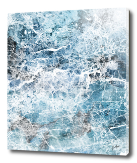 Sea foam blue marble
