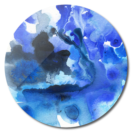 Blue watercolor abstract