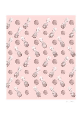 Pineapple Pattern with Happy Polka Dots #1 #decor #art