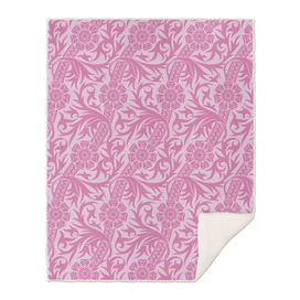 Custom White Geometric Shapes With Pink Background