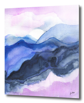 Mountains abstract watercolor