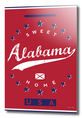 Alabama, Sweet Home, Alabama Poster, red version