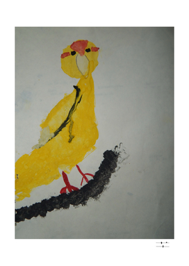 Child's drawing bird