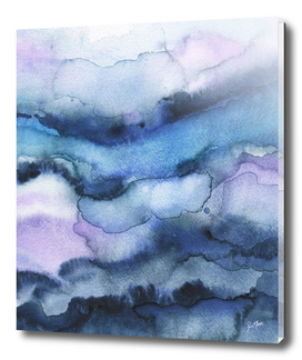 Amethyst abstract watercolor