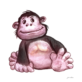 Custom Watercolor Monkey