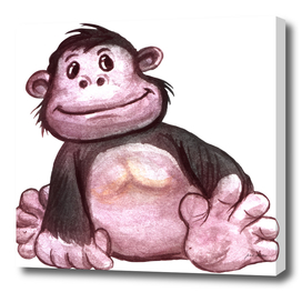 Custom Watercolor Monkey
