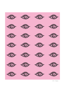 Evil Eyes Pink #1 #drawing #decor #art