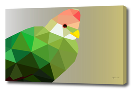 RED CRESTED TURACO LOW POLY ART