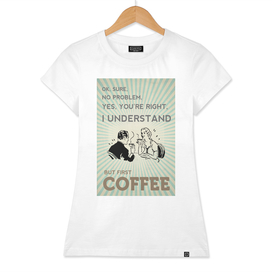 Coffee Poster, Kitchen poster, coffee design, typography