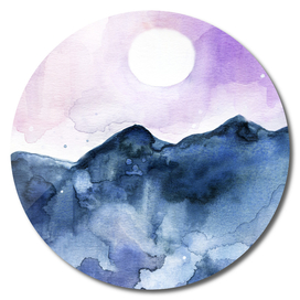 Moonlight Abstract watercolor
