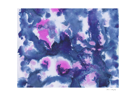 Blue Pink Abstract Painting #1 #ink #decor #art