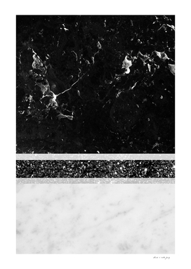Black and White Marble Black Glitter Stripe Glam #1 #minimal