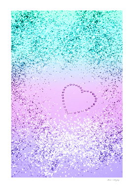 Sparkling UNICORN Girls Glitter Heart #9 #shiny #pastel
