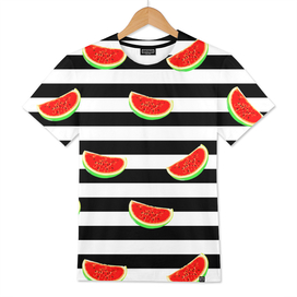 Watermelon, Summer Poster, Watermelon pattern, black