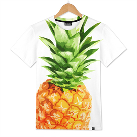 Pineapple, summer poster, tropical fruit, summer style