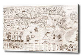 Samuel De Champlain Carte geographique de la Nouvelle