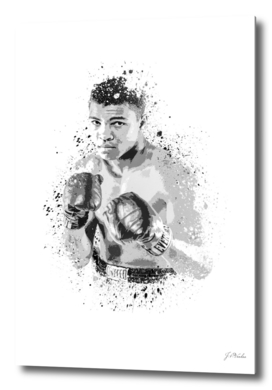 Muhammad Ali splatter
