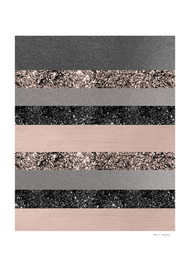 Blush Glitter Glam Stripes #3 #shiny #decor #art