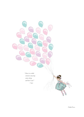 Little Girl with Balloons