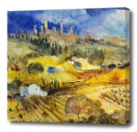 Tuscan landscape - San Gimignano