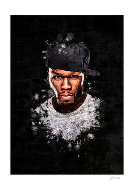 50 Cent Splatter Painting