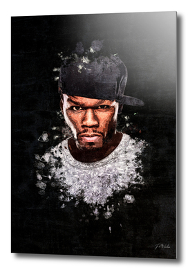 50 Cent Splatter Painting