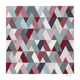 Red, Teal, Neutral Geometry V