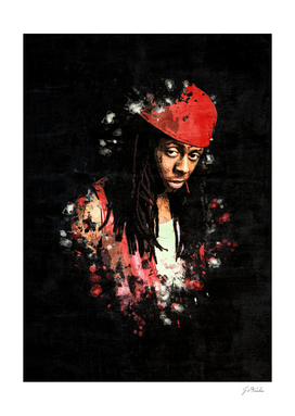 Lil Wayne Splatter Painting