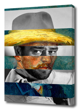 Van Gogh's Self Portrait with Straw Hat & John Wayne