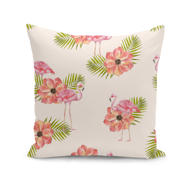 Flamingo and Floral Pattern