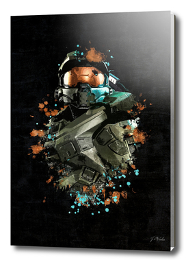 Halo Soldier Splatter Painting