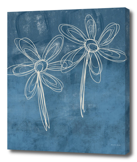 Flower Drawing Blue