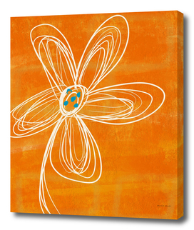 Flower Drawing Orange