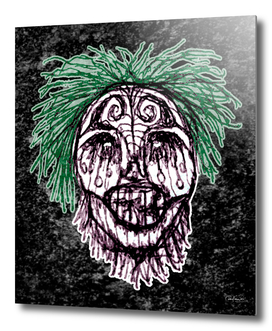 Creepy Zombie Head Illustration Artwork