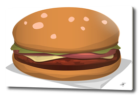 Hamburger cheeseburger burger lunch