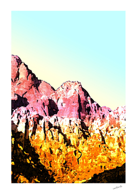 Gold and Pink Mountain