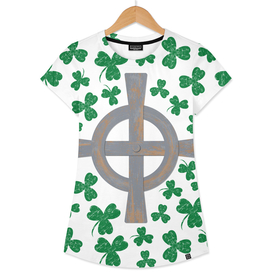 Celtic cross and Shamrock. St.Patrick's Day