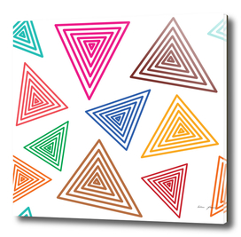 Cute retro abstract colorful triangle vector pattern