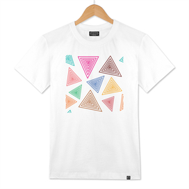 Cute retro abstract colorful triangle vector pattern
