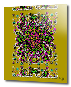 Fantasy flower peacock Mermaid with some soul in popart